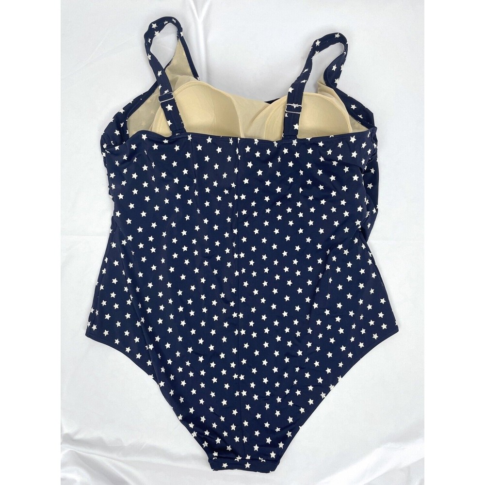 Swimsuits for All Size‎ 32 Blue One Piece Swimsuit Stars Padded - Picture 2 of 4